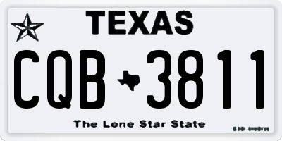 TX license plate CQB3811