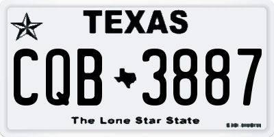 TX license plate CQB3887