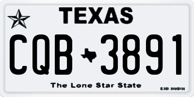 TX license plate CQB3891