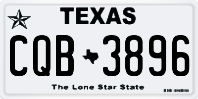 TX license plate CQB3896
