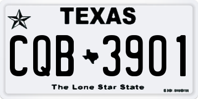TX license plate CQB3901
