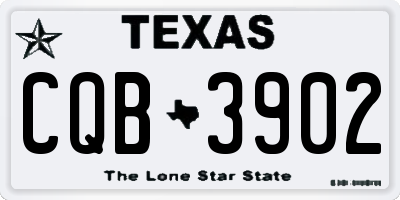 TX license plate CQB3902