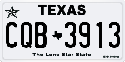 TX license plate CQB3913