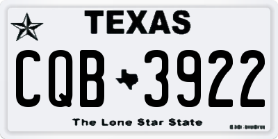 TX license plate CQB3922
