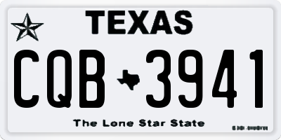 TX license plate CQB3941