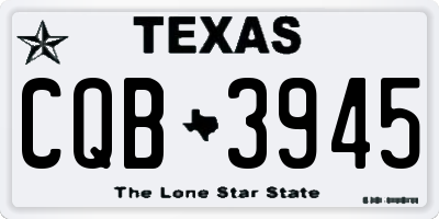 TX license plate CQB3945