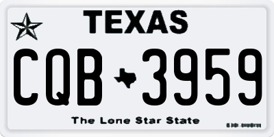 TX license plate CQB3959