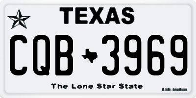 TX license plate CQB3969