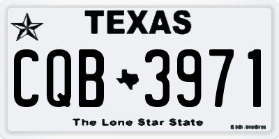 TX license plate CQB3971