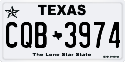 TX license plate CQB3974