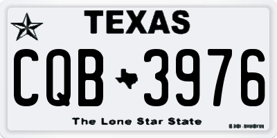 TX license plate CQB3976