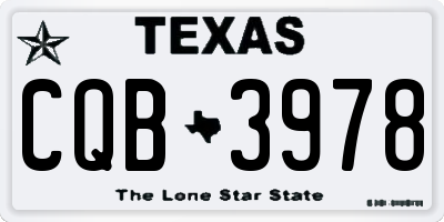 TX license plate CQB3978
