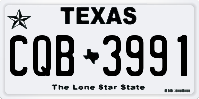 TX license plate CQB3991