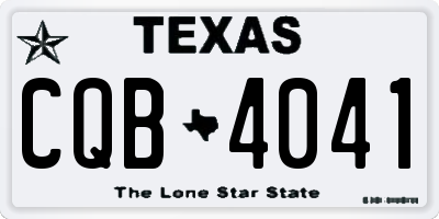 TX license plate CQB4041