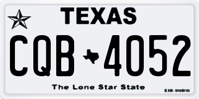 TX license plate CQB4052