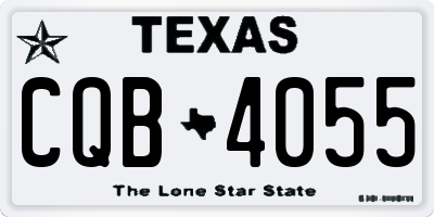 TX license plate CQB4055