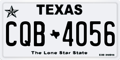 TX license plate CQB4056