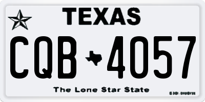 TX license plate CQB4057