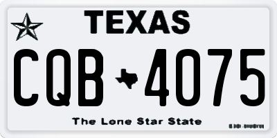 TX license plate CQB4075