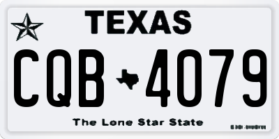 TX license plate CQB4079
