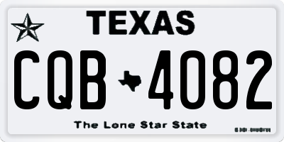 TX license plate CQB4082