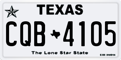 TX license plate CQB4105