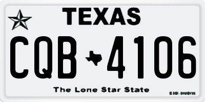 TX license plate CQB4106
