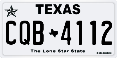 TX license plate CQB4112