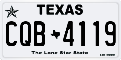 TX license plate CQB4119