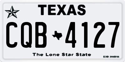 TX license plate CQB4127