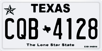 TX license plate CQB4128