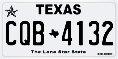 TX license plate CQB4132