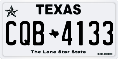 TX license plate CQB4133
