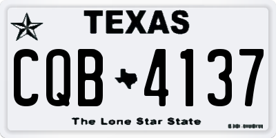 TX license plate CQB4137