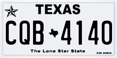 TX license plate CQB4140