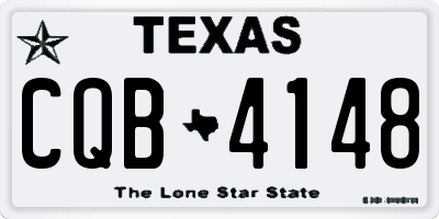 TX license plate CQB4148