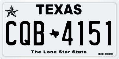 TX license plate CQB4151