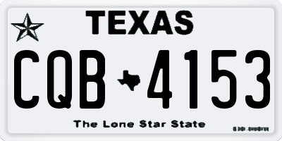 TX license plate CQB4153