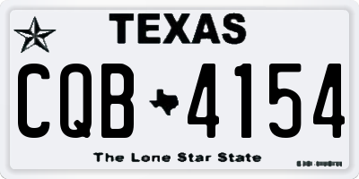 TX license plate CQB4154