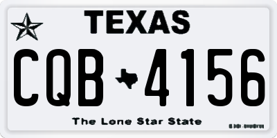 TX license plate CQB4156