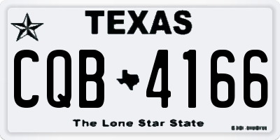 TX license plate CQB4166