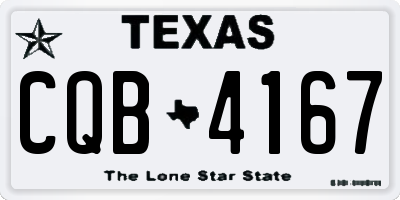 TX license plate CQB4167