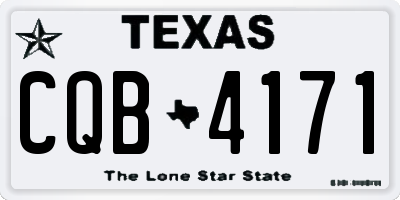 TX license plate CQB4171