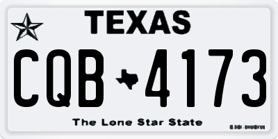 TX license plate CQB4173