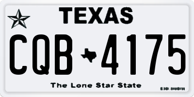 TX license plate CQB4175
