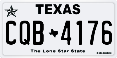 TX license plate CQB4176