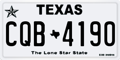 TX license plate CQB4190