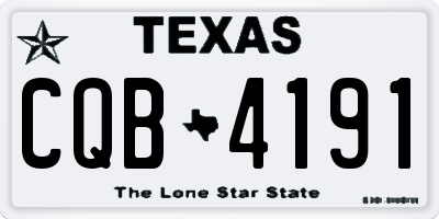 TX license plate CQB4191