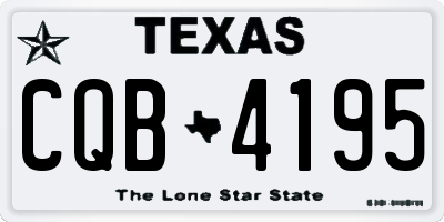 TX license plate CQB4195