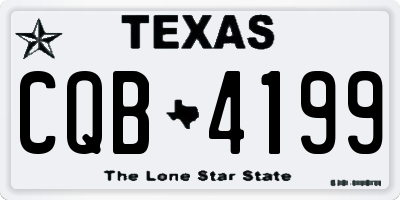 TX license plate CQB4199